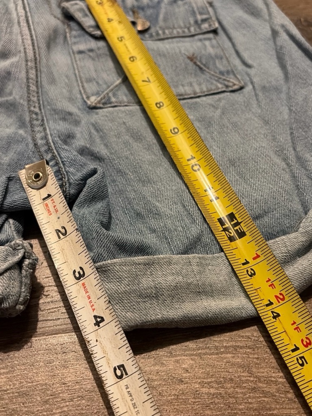 Vintage Route 66 Y2K Medium Wash Denim Jean Shorts Size 4 - Picture 5 of 6